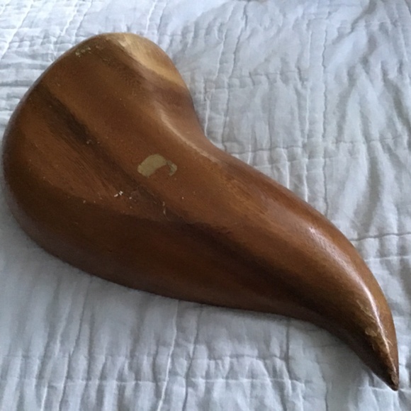 VINTAGE MONKEY POD WOOD TWO COMPARTIMENT/CANDY/CHIP & DIP BOWL - Picture 3 of 6